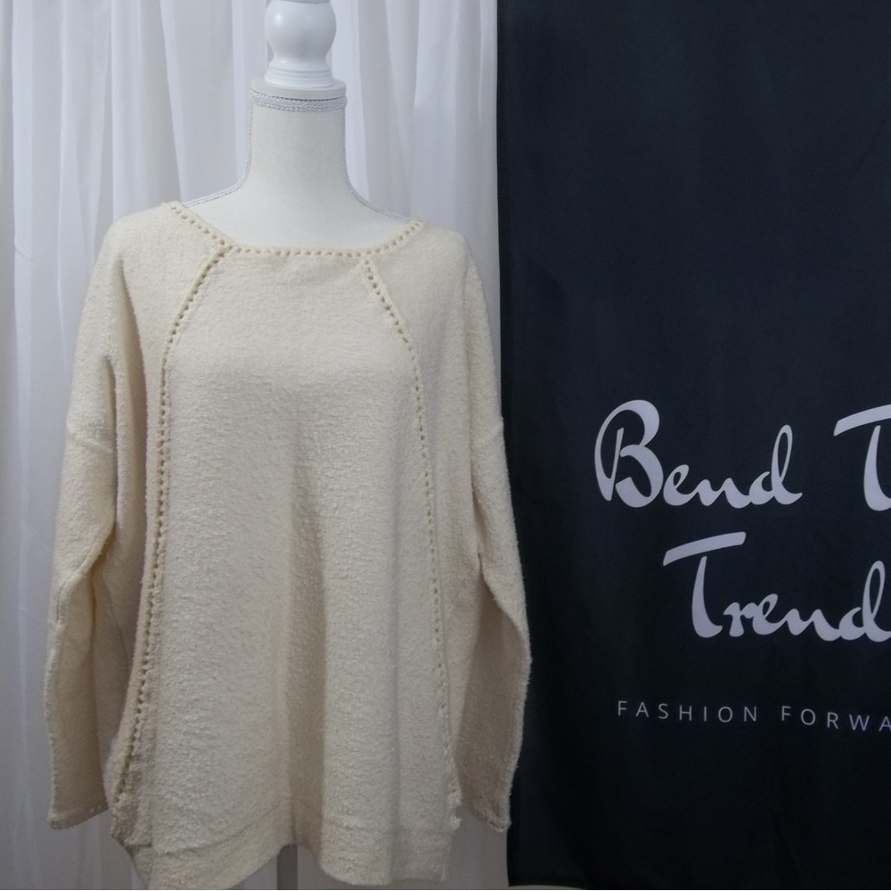 Sharon Boat Neck Cream Sweater